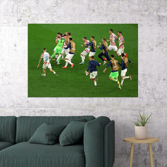 Croatia National Team Celebration World Cup Poster Wall Art Print Home Wall Decor - xonomax