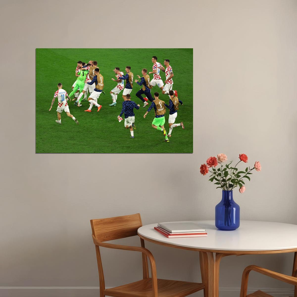 Croatia National Team Celebration World Cup Poster Wall Art Print Home Wall Decor - xonomax