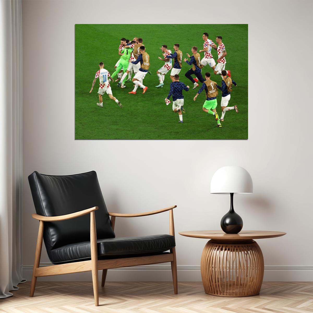 Croatia National Team Celebration World Cup Poster Wall Art Print Home Wall Decor - xonomax
