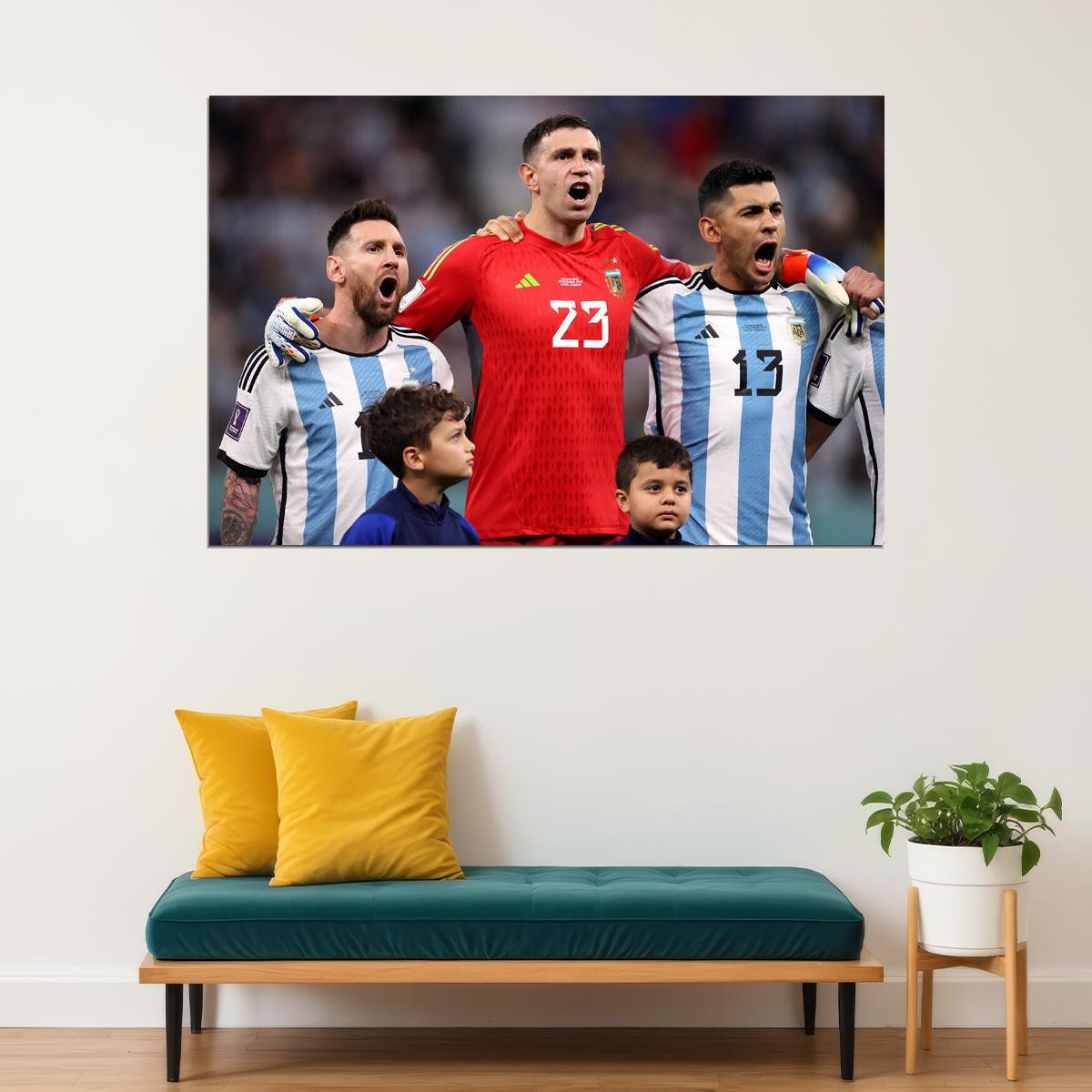 Argentina National Football Team World Cup Poster Wall Art Print Home Wall Decor