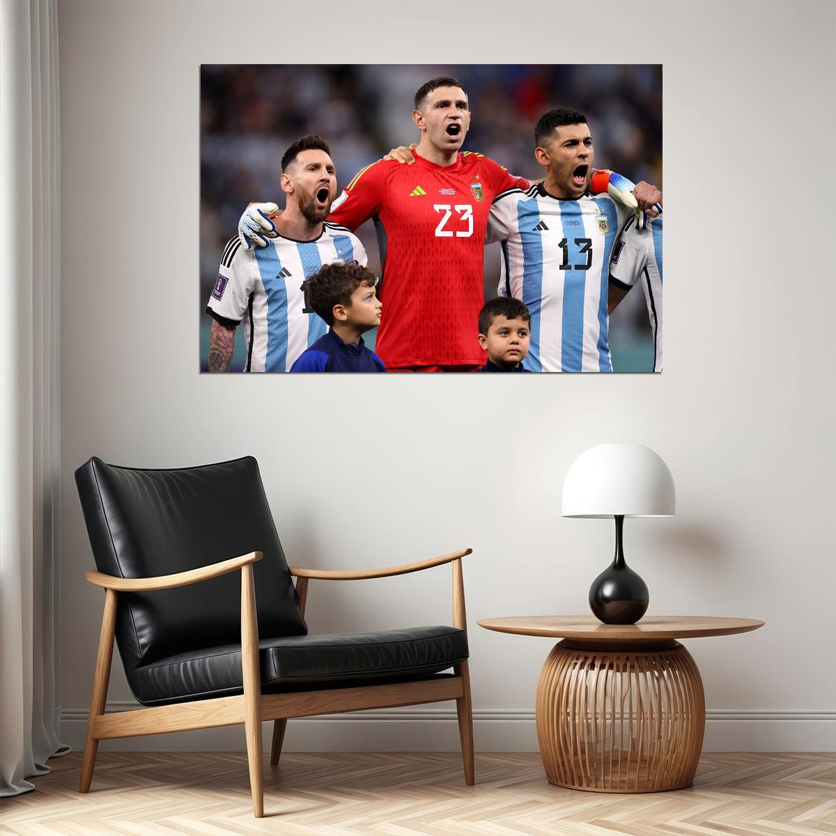 Argentina National Football Team World Cup Poster Wall Art Print Home Wall Decor