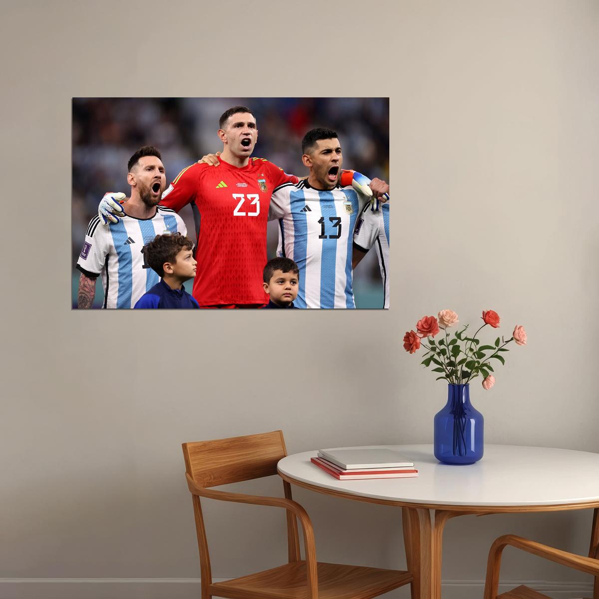 Argentina National Football Team World Cup Poster Wall Art Print Home Wall Decor