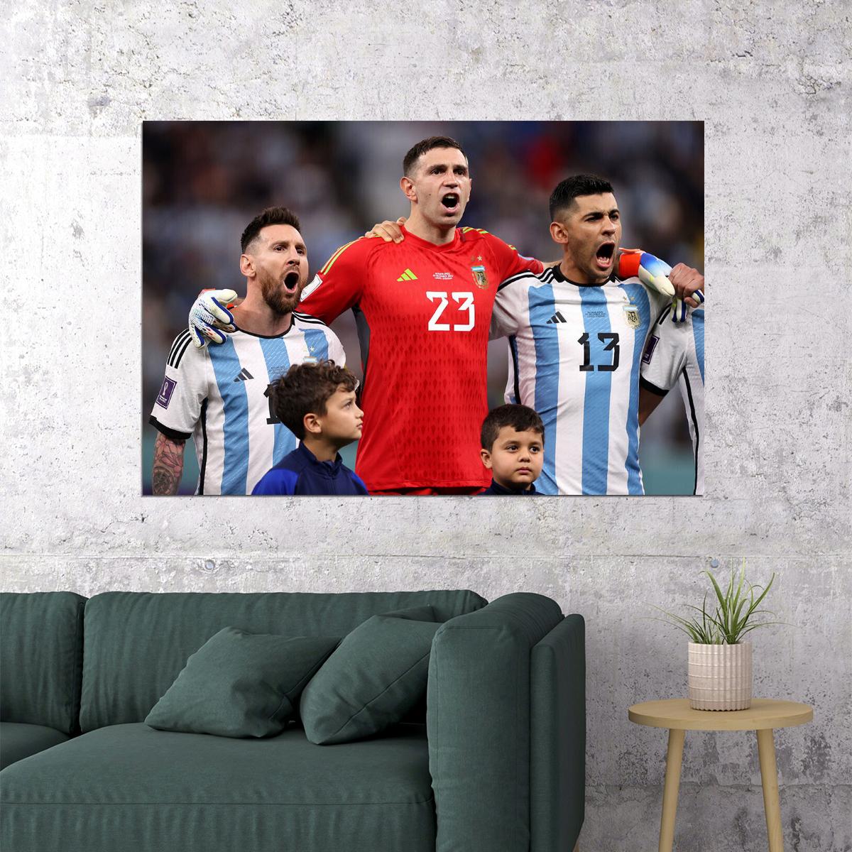 Argentina National Football Team World Cup Poster Wall Art Print Home Wall Decor