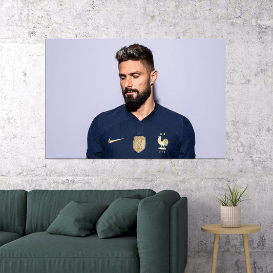 Olivier Giroud France National Team World Cup Poster Wall Art Print Home Wall Decor - xonomax