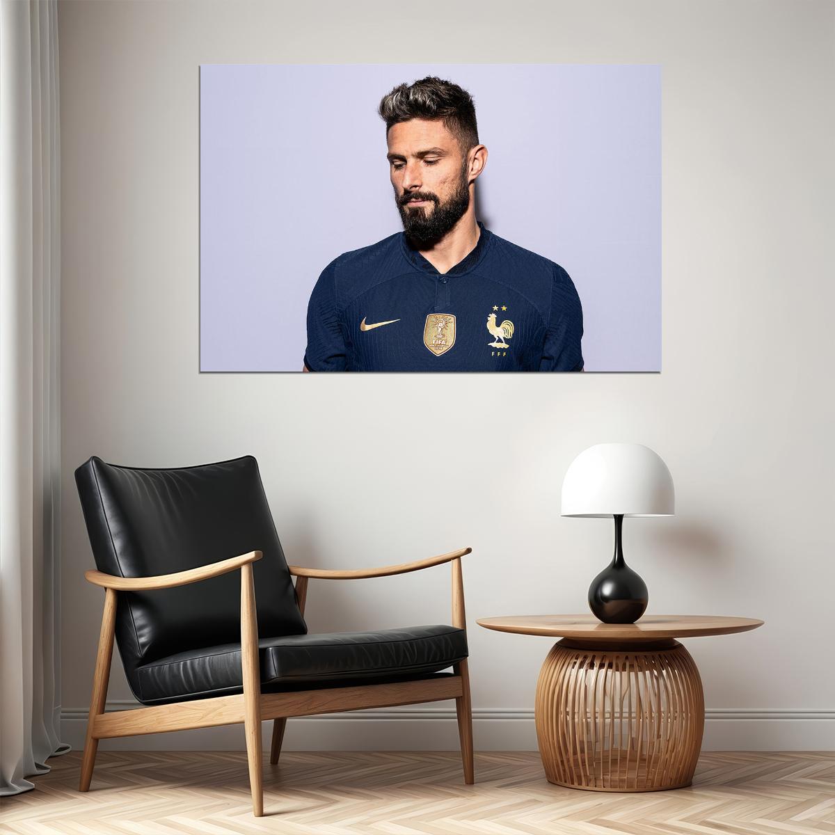 Olivier Giroud France National Team World Cup Poster Wall Art Print Home Wall Decor