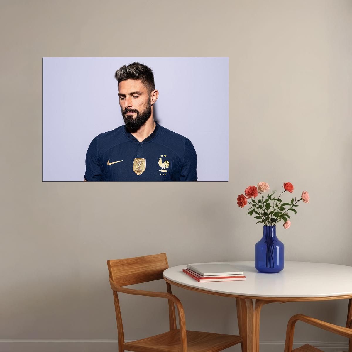 Olivier Giroud France National Team World Cup Poster Wall Art Print Home Wall Decor