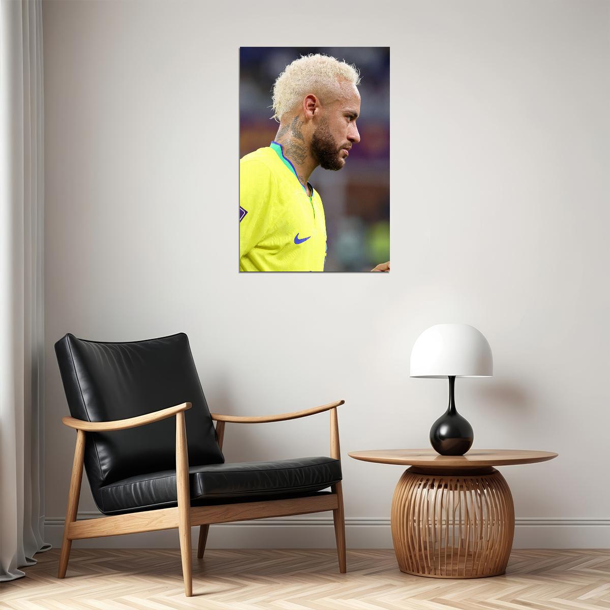 Neymar Brazil National Team World Cup Poster Wall Art Print Home Wall Decor - xonomax