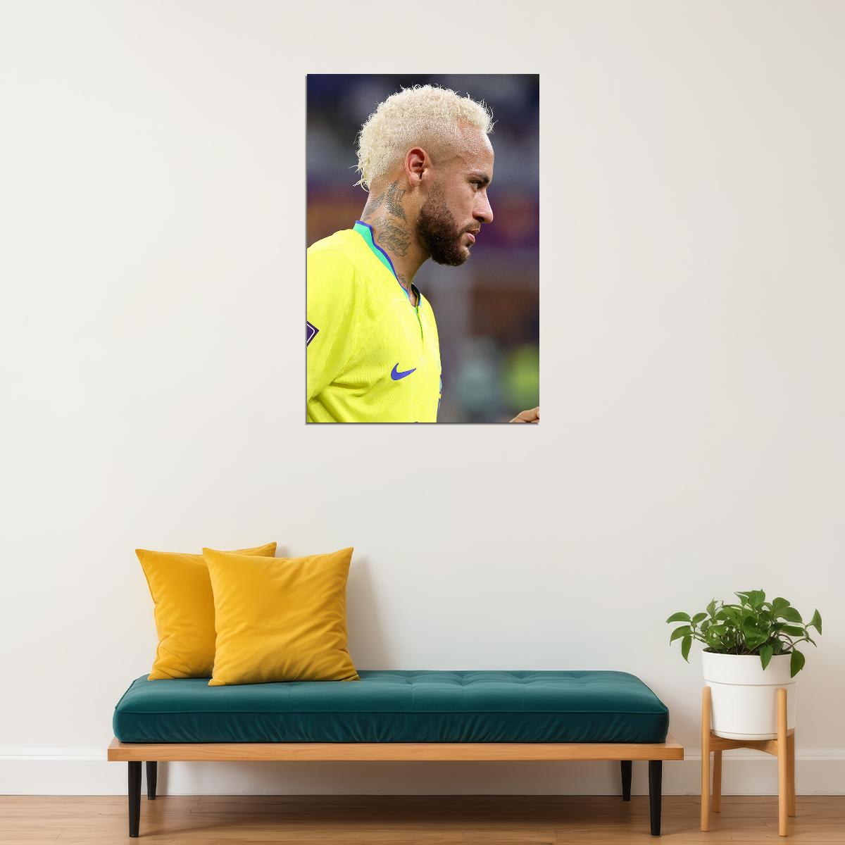 Neymar Brazil National Team World Cup Poster Wall Art Print Home Wall Decor - xonomax