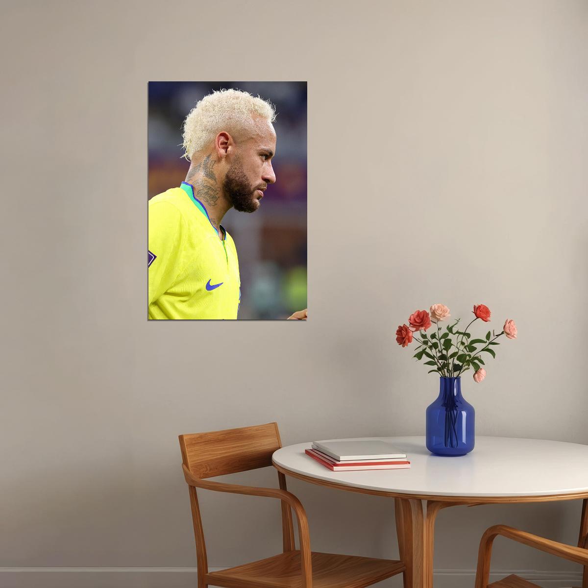 Neymar Brazil National Team World Cup Poster Wall Art Print Home Wall Decor - xonomax