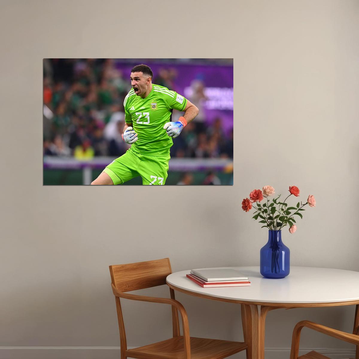 Emiliano Martinez Argentina National Team World Cup Poster Wall Art Print Home Wall Decor - xonomax