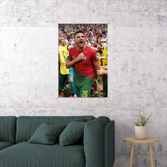 Goncalo Ramos Celebration Portugal World Cup Gift Poster Wall Art Print Home Wall Decor - xonomax
