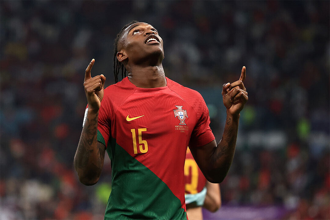 Rafael Leao Goal Celebration Portugal World Cup Poster Wall Art Print Home Wall Decor - xonomax