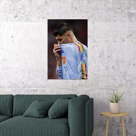 Alvaro Morata Spain National Team World Cup Poster Wall Art Print Home Wall Decor - xonomax