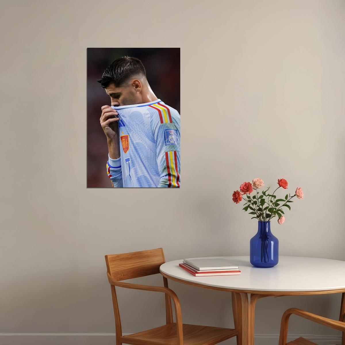 Alvaro Morata Spain National Team World Cup Poster Wall Art Print Home Wall Decor - xonomax