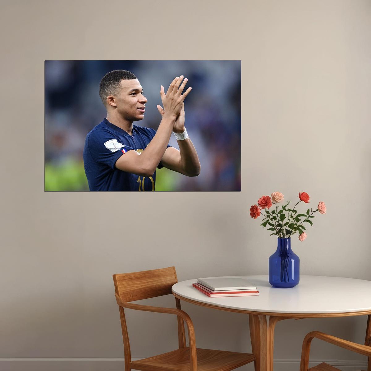 Kylian Mbappe France National Team World Cup Poster Wall Art Print Home Wall Decor