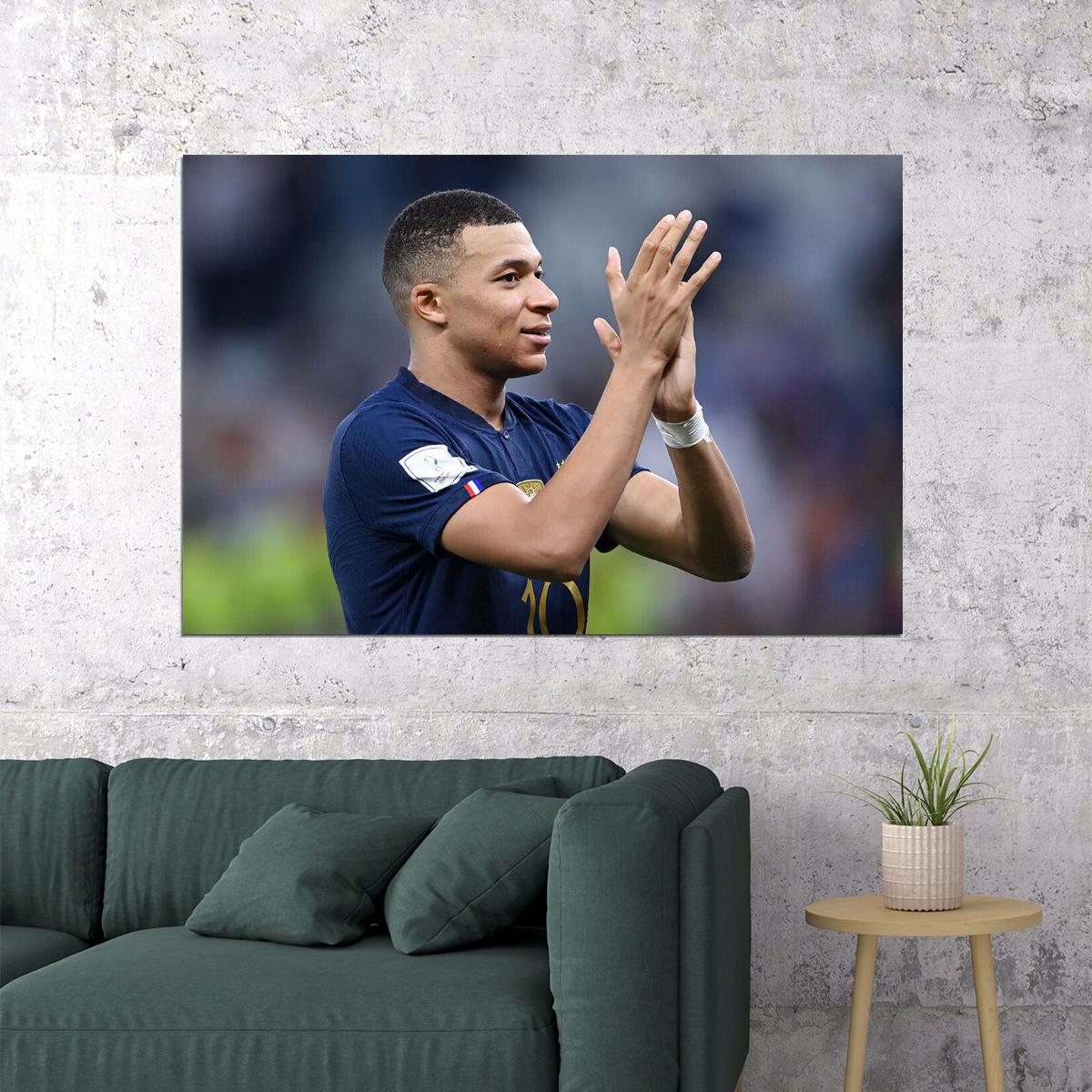 Kylian Mbappe France National Team World Cup Poster Wall Art Print Home Wall Decor