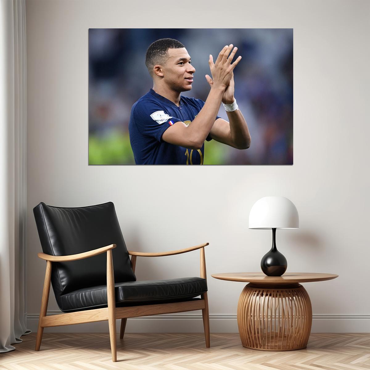 Kylian Mbappe France National Team World Cup Poster Wall Art Print Home Wall Decor