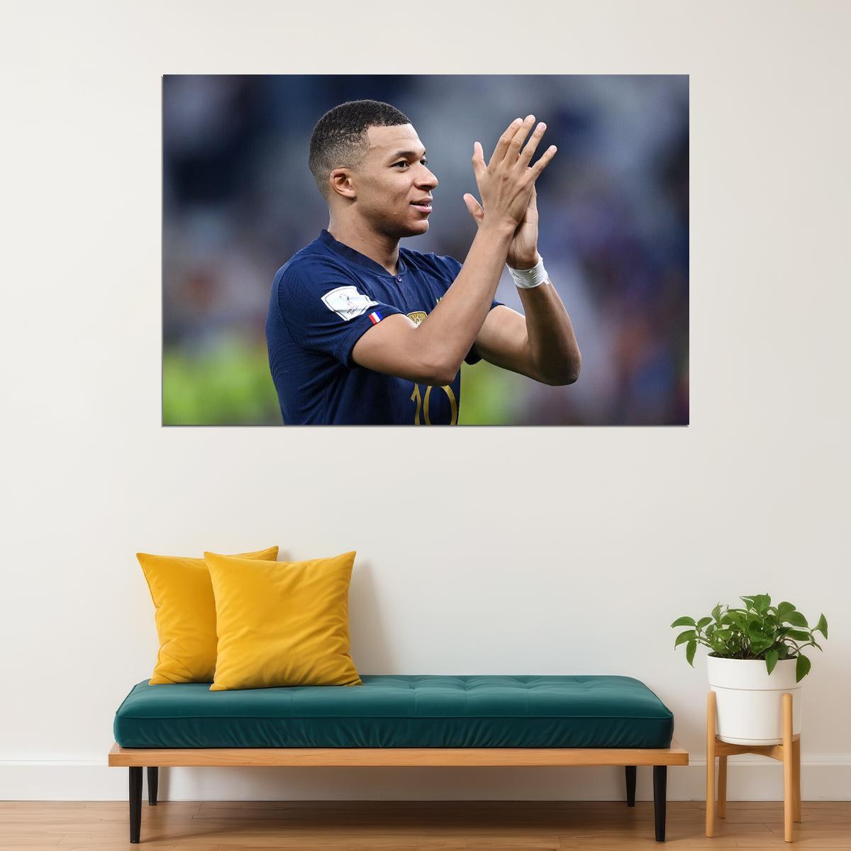 Kylian Mbappe France National Team World Cup Poster Wall Art Print Home Wall Decor