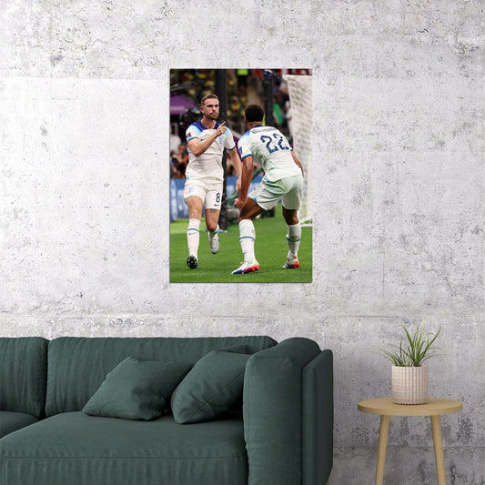 Jordan Henderson Jude Bellingham England World Cup Poster Wall Art Print Home Wall Decor - xonomax