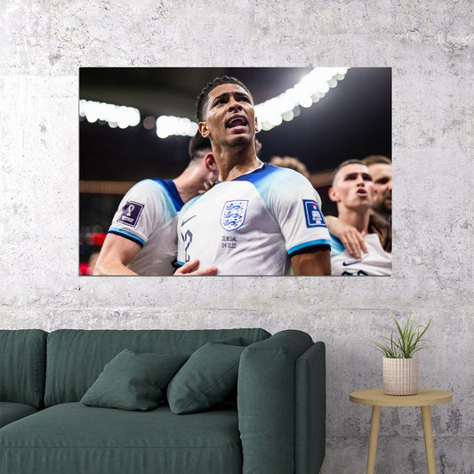 Jude Bellingham England National Team World Cup Fans Poster Wall Art Print Home Wall Decor - xonomax