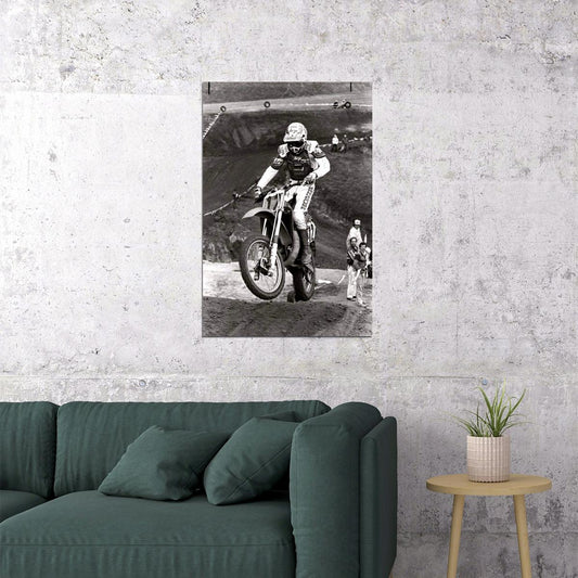 Bob Hannah Motorcycle Cross Country Driver Poster Wall Art Print Home Wall Decor - xonomax