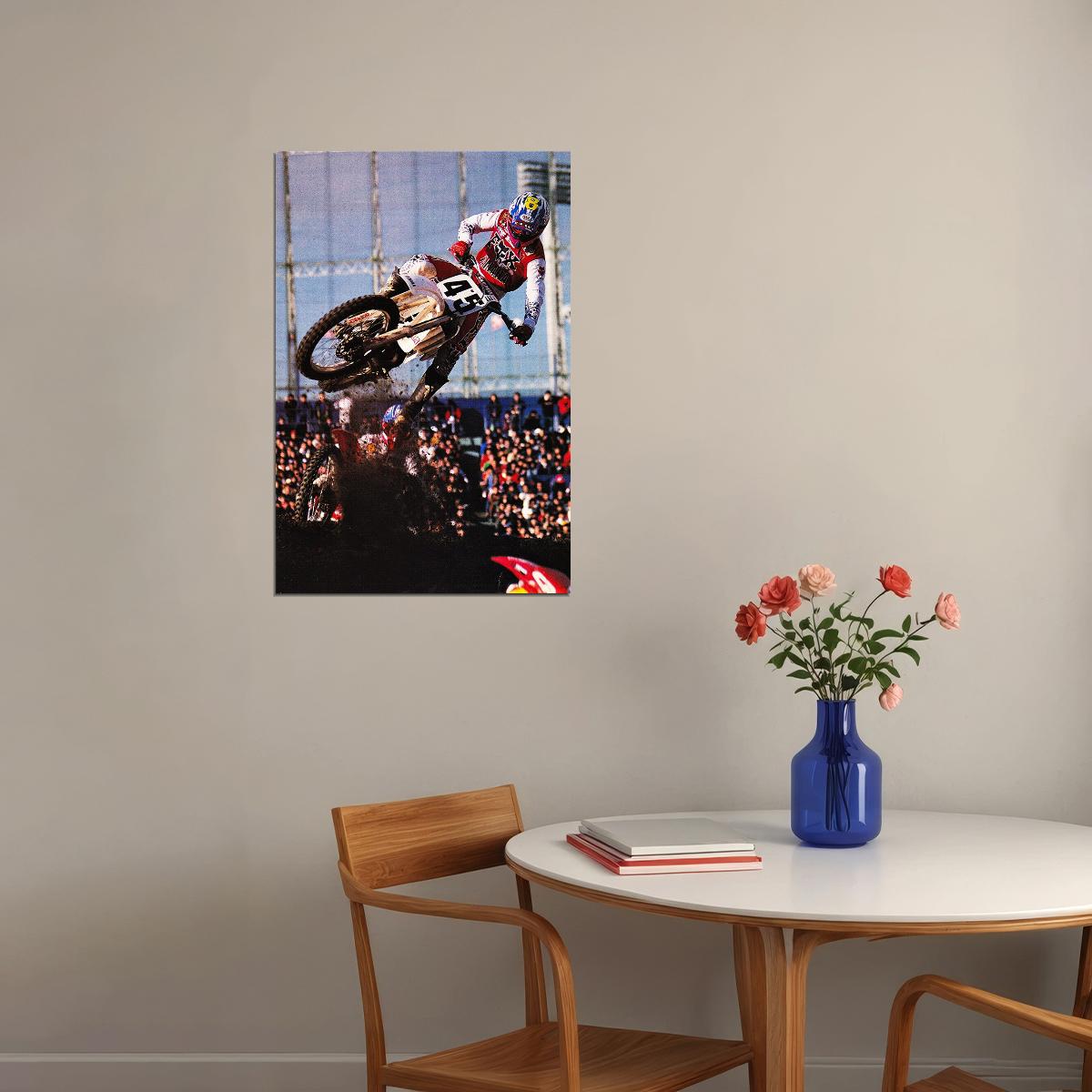 Damon Bradshaw Motorcycle Cross Country Star Poster Wall Art Print Home Wall Decor - xonomax