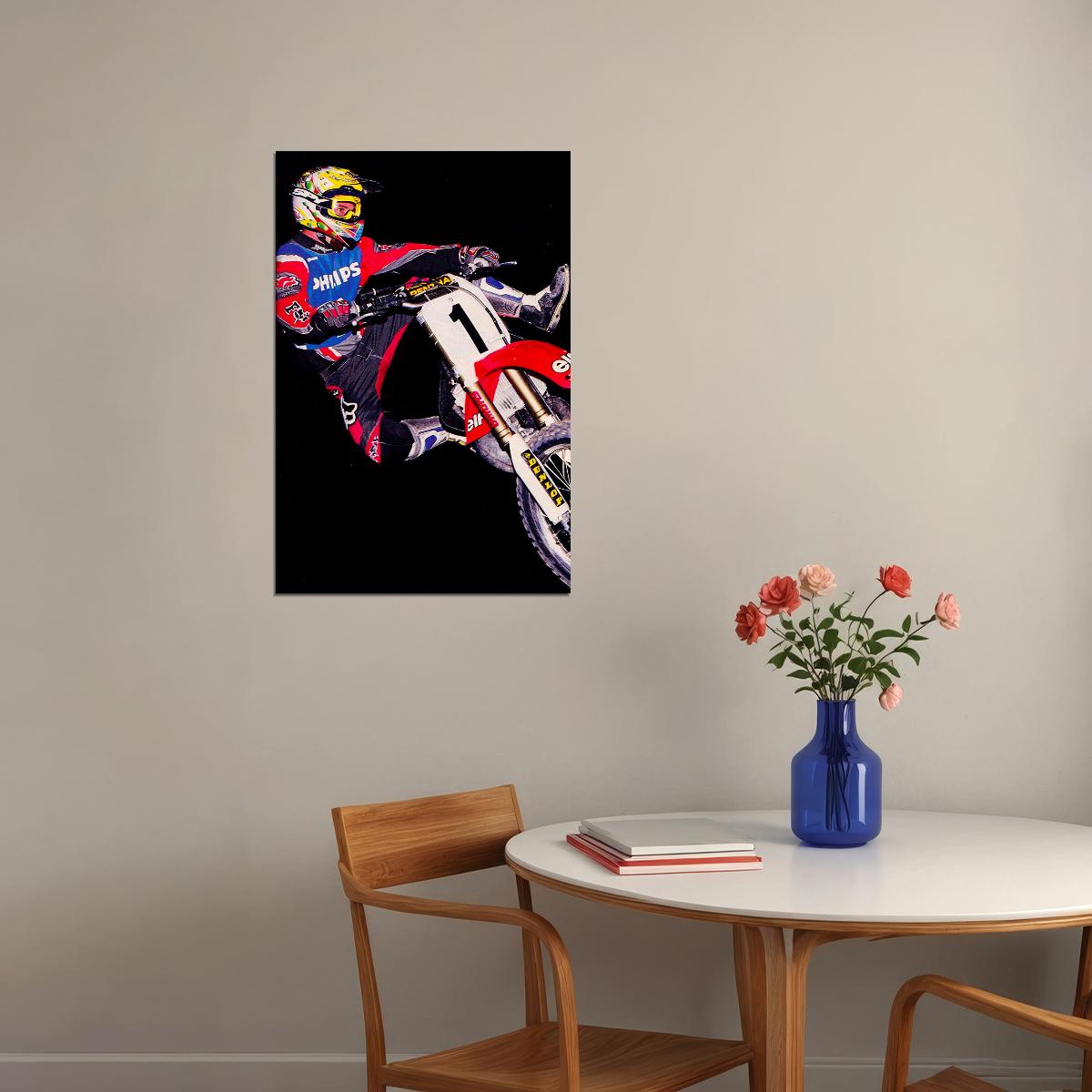 Jeremy Mcgrath Motorcycle Cross Country Idol Poster Wall Art Print Home Wall Decor