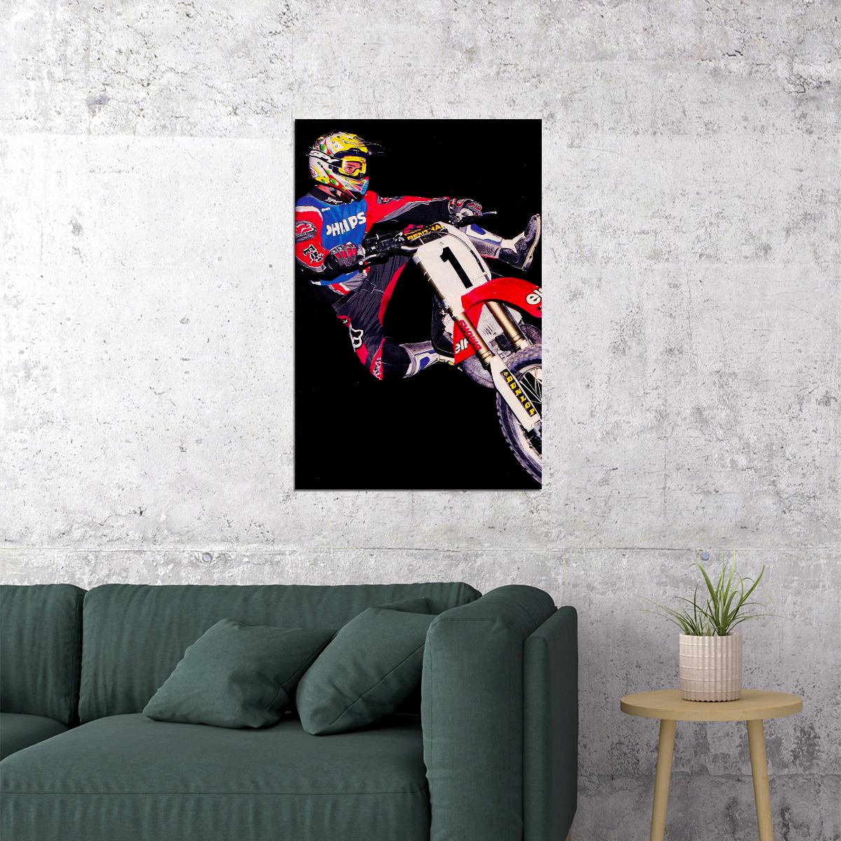 Jeremy Mcgrath Motorcycle Cross Country Idol Poster Wall Art Print Home Wall Decor