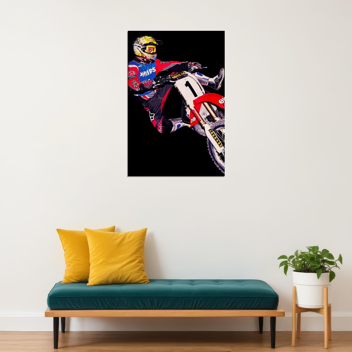 Jeremy Mcgrath Motorcycle Cross Country Idol Poster Wall Art Print Home Wall Decor