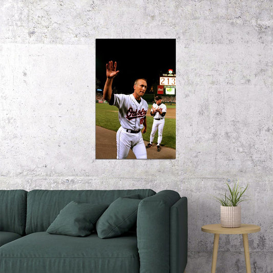 Cal Ripken Breaks Lou Gehrig Record Baseball Poster Wall Art Print Home Wall Decor - xonomax