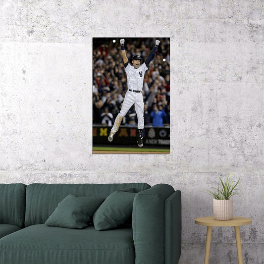 Derek Jeter Final At Bat Yankee Stadium Baseball Poster Wall Art Print Home Wall Decor - xonomax