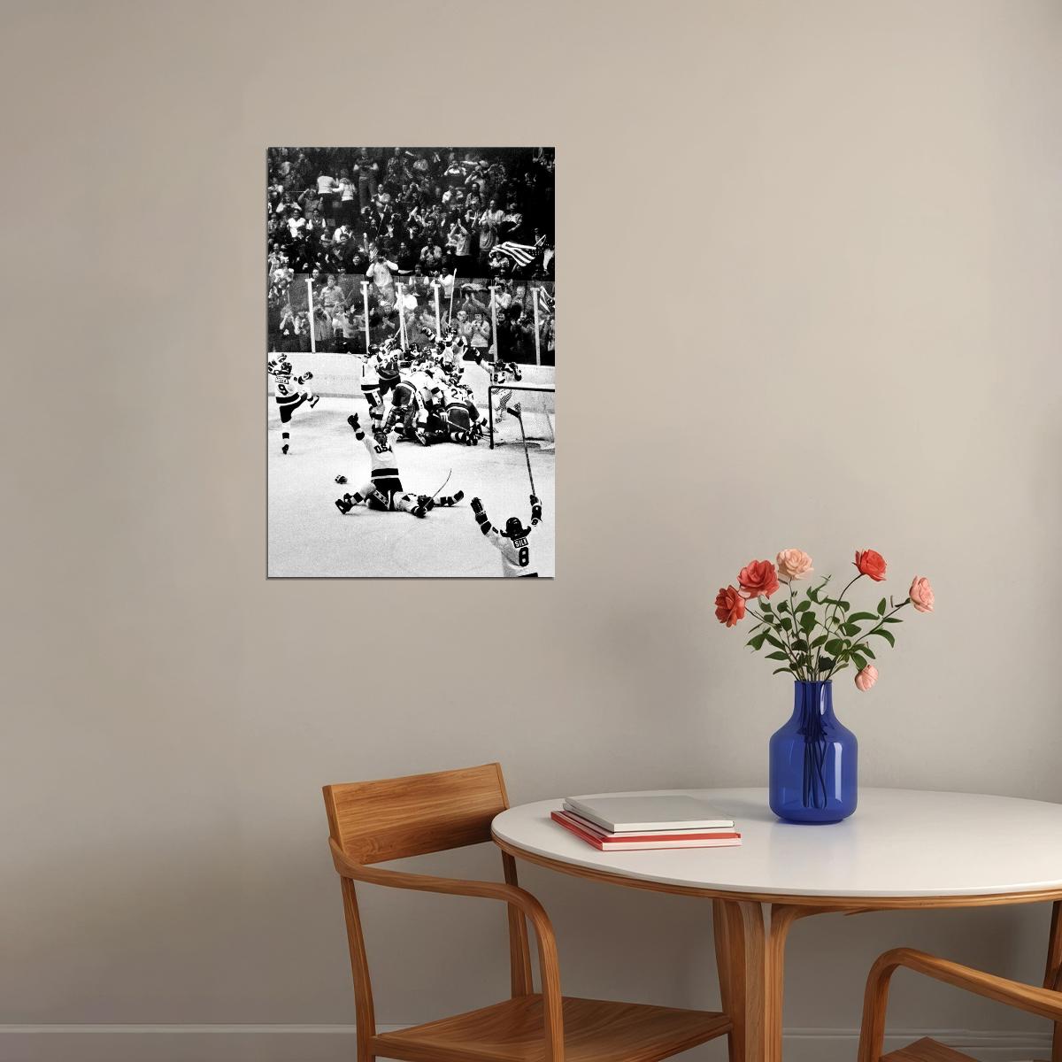 1980 Ice Hockey Match Sports Organization Poster Wall Art Print Home Wall Decor - xonomax