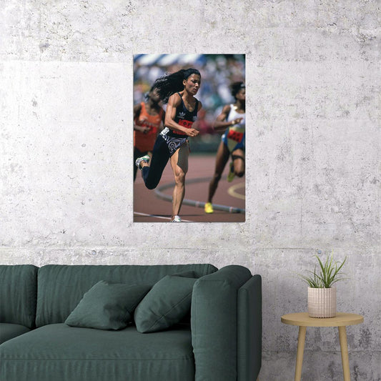 Florence Griffith Sports American Athlete Poster Wall Art Print Home Wall Decor - xonomax
