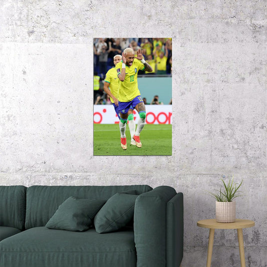 Neymar Goal Celebration Brazil World Cup Poster Wall Art Print Home Wall Decor - xonomax