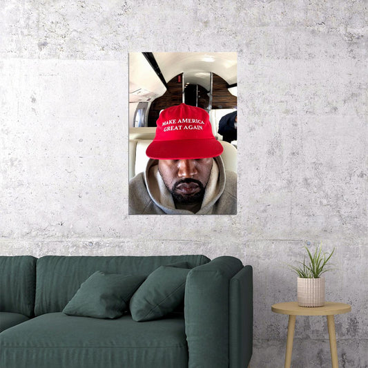 Kayne West Maga Celebrity Rap Music Singer Poster Wall Art Print Home Wall Decor - xonomax