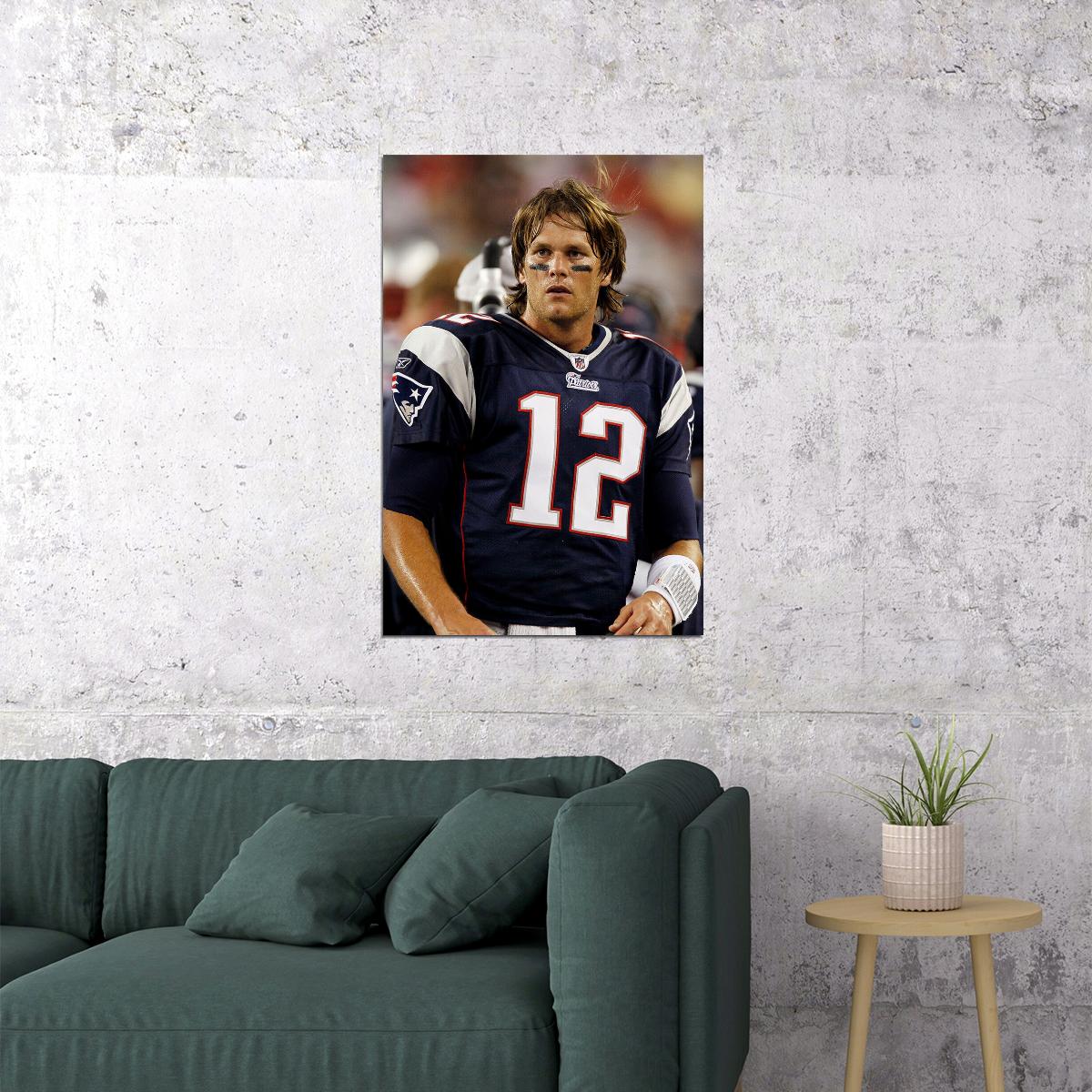 Tom Brady Celebrity American Football Sports Poster Wall Art Print Home Wall Decor