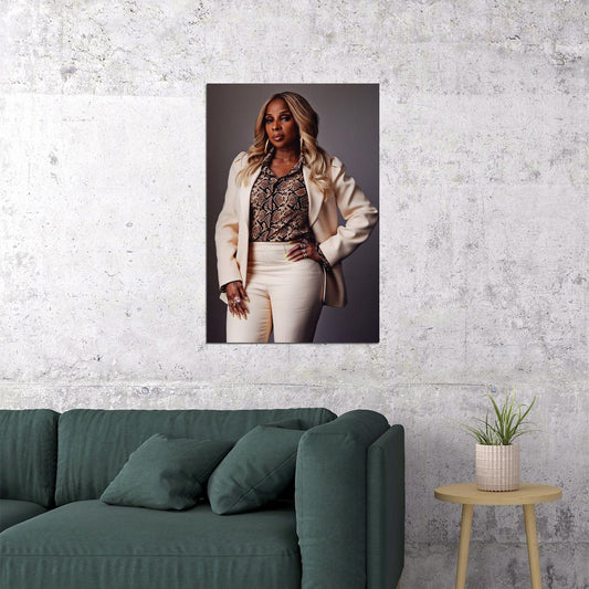 Mary J Blige Celebrity Singer Rapper Star Poster Wall Art Print Home Wall Decor - xonomax
