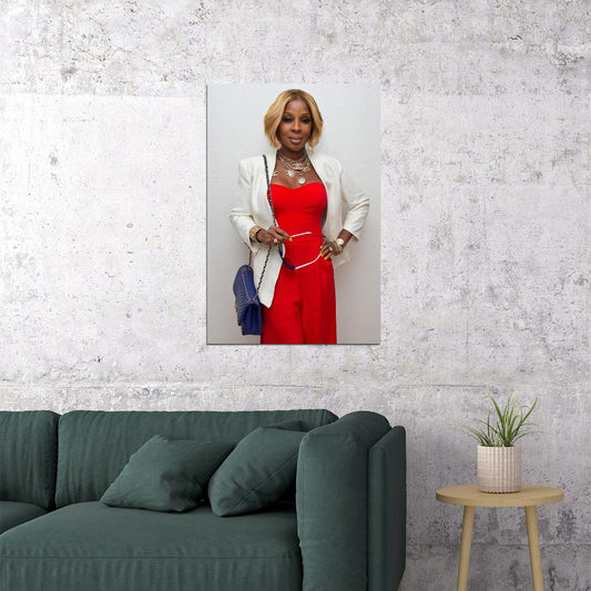 Mary J Blige Celebrity Singer Rapper Star Poster Wall Art Print Home Wall Decor - xonomax
