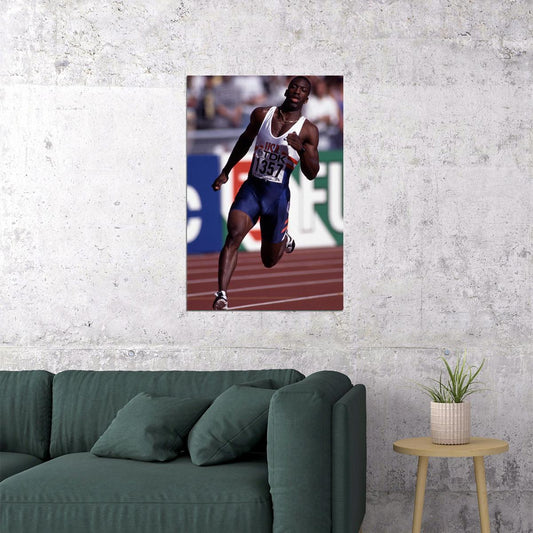 Michael Johnson Us Track And Field Poster Wall Art Print Home Wall Decor - xonomax