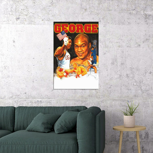 George Foreman Usa Boxing Athlete Poster Wall Art Print Home Wall Decor - xonomax
