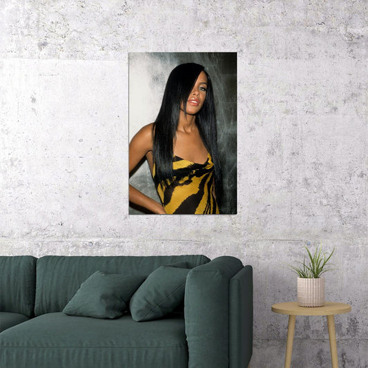 Aaliyah 80s 90s Vintage Singer Actress Star Poster Wall Art Print Home Wall Decor - xonomax