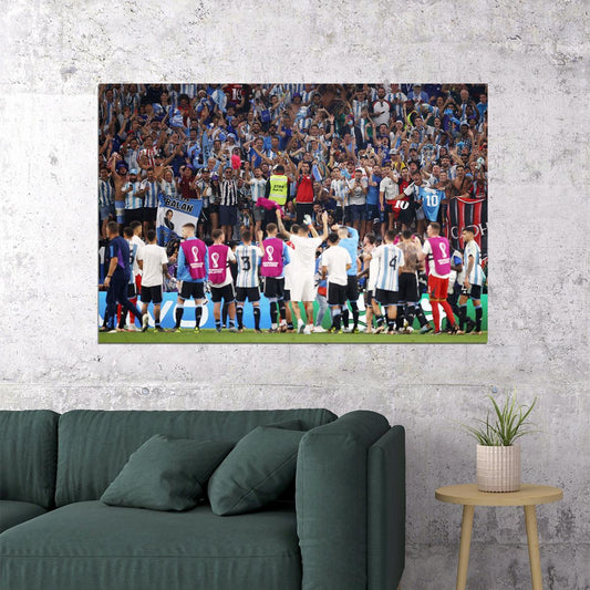 Argentina National Football Team World Cup Fans Poster Wall Art Print Home Wall Decor - xonomax