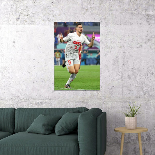 Remo Freuler Goal Celebration Switzerland World Cup Poster Wall Art Print Home Wall Decor - xonomax