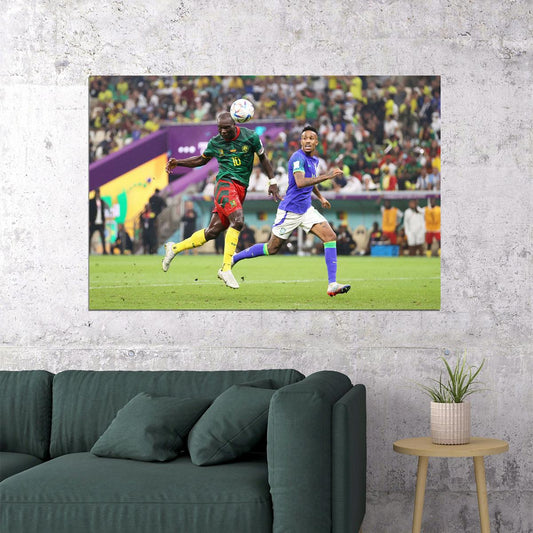 Vincent Aboubakar Cameroon National Team World Cup Poster Wall Art Print Home Wall Decor - xonomax