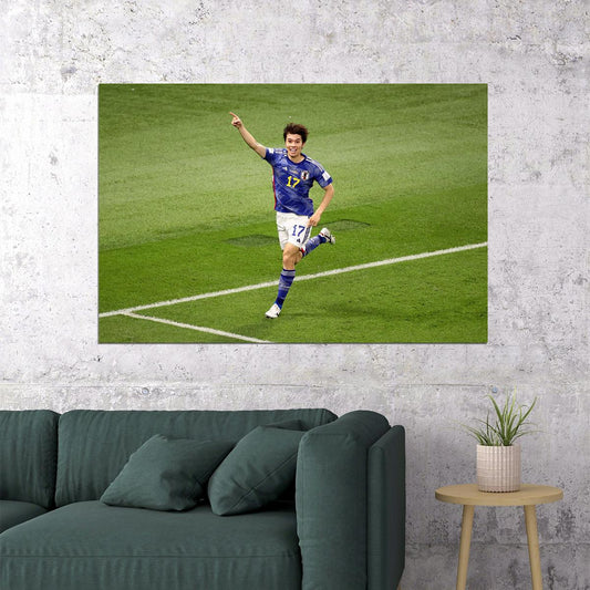 Ao Tanaka Japan Goal Celebaration World Cup Fans Poster Wall Art Print Home Wall Decor - xonomax