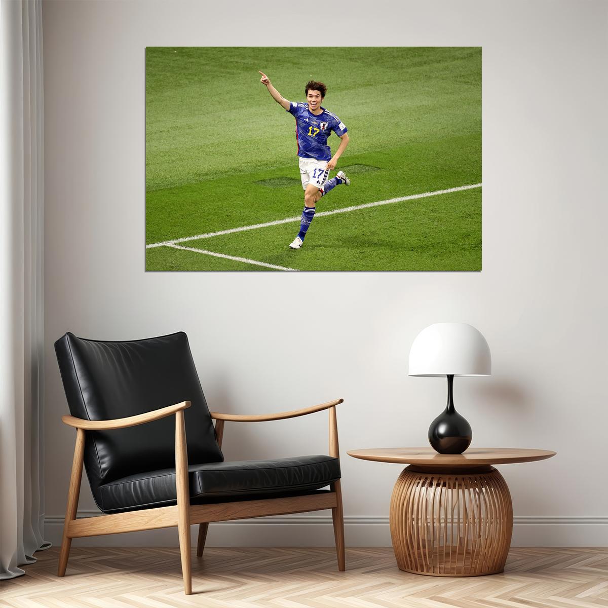 Ao Tanaka Japan Goal Celebaration World Cup Fans Poster Wall Art Print Home Wall Decor - xonomax