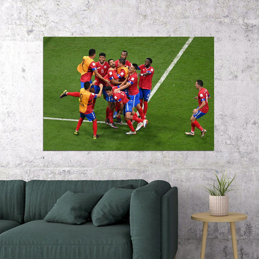 Costa Rica National Football Team World Cup Poster Wall Art Print Home Wall Decor - xonomax