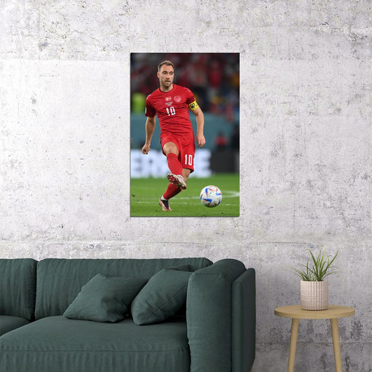 Christian Eriksen Denmark National Team World Cup Poster Wall Art Print Home Wall Decor - xonomax