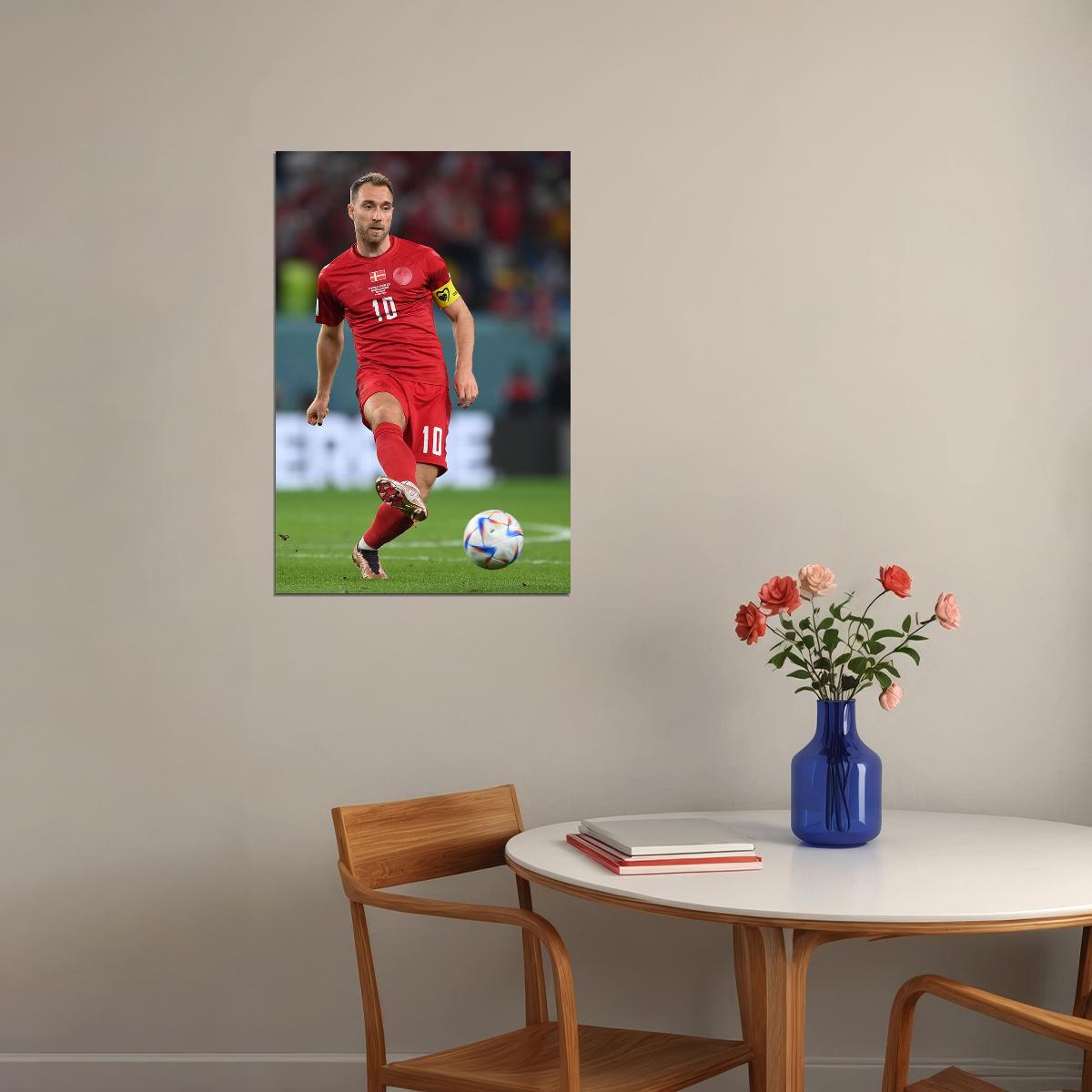 Christian Eriksen Denmark National Team World Cup Poster Wall Art Print Home Wall Decor - xonomax