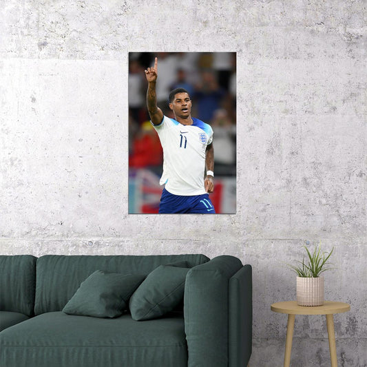 Marcus Rashford Goal Celebration England World Cup Poster Wall Art Print Home Wall Decor - xonomax